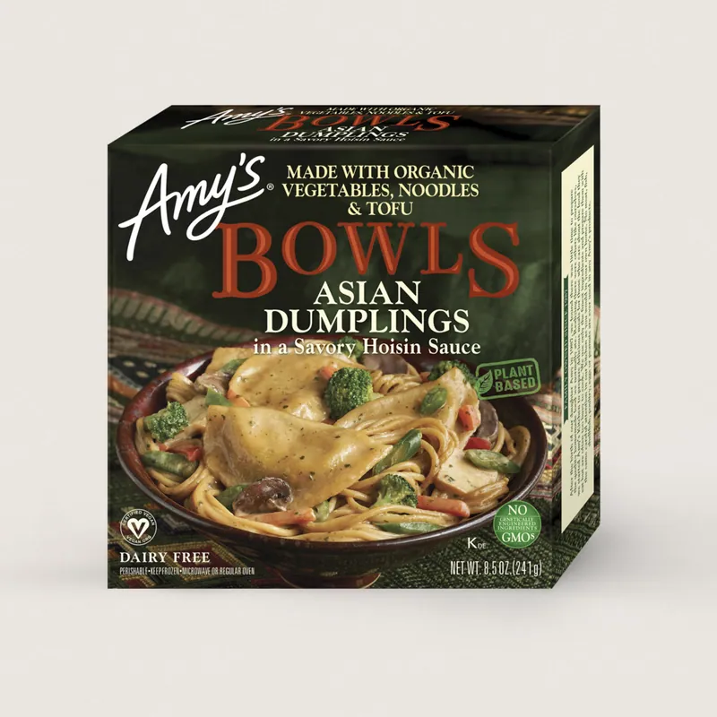 Amy's Kitchen Asian Dumpling Bowl package