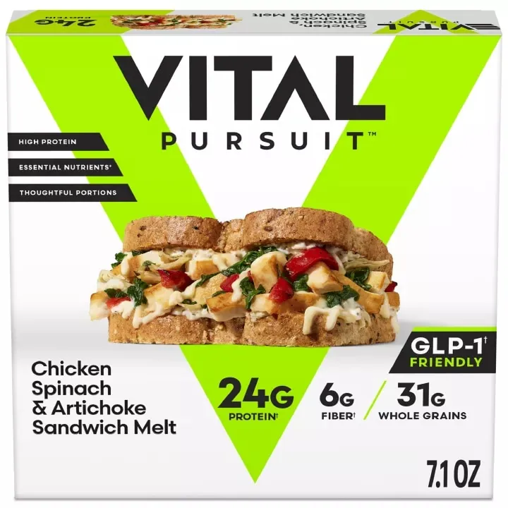 Vital Pursuit Chicken Spinach & Artichoke Sandwich Melt package