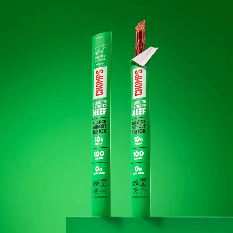 Chomps Jalapeño Beef Stick package