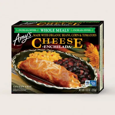 Amy's Kitchen Cheese Enchilada Meal package