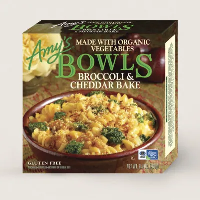 Amy's Kitchen Broccoli & Cheddar Bake Bowl package
