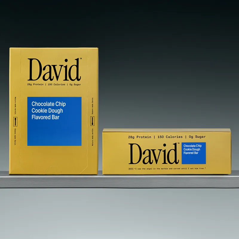 David Gold Chocolate Chip Cookie Dough Protein Bar package